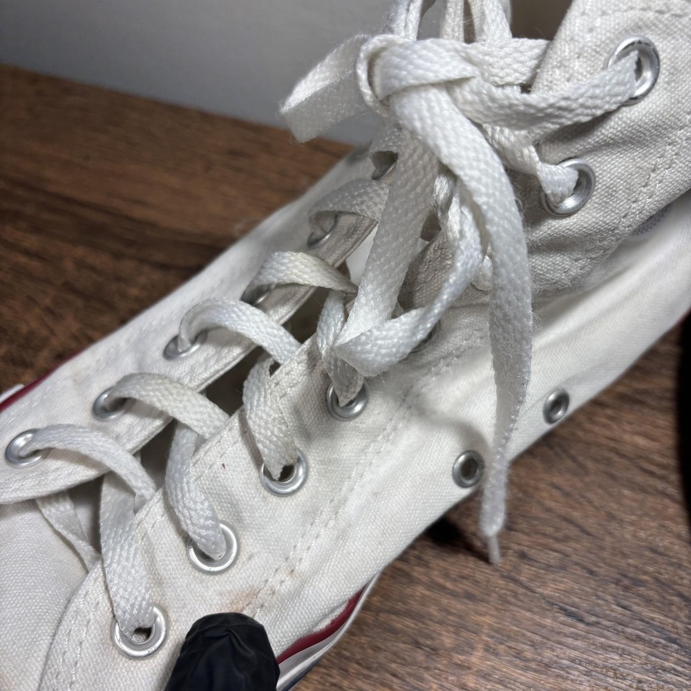 Converse Chuck Taylor All Star High Top Shoes Mens 11.5 Womens 13.5 White Canvas - Picture 8 of 13